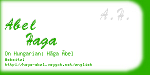 abel haga business card