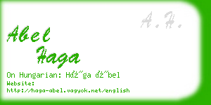 abel haga business card